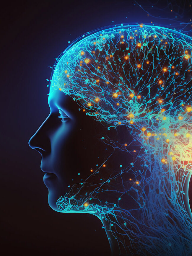 Funcionamento da cetamina no cérebro.