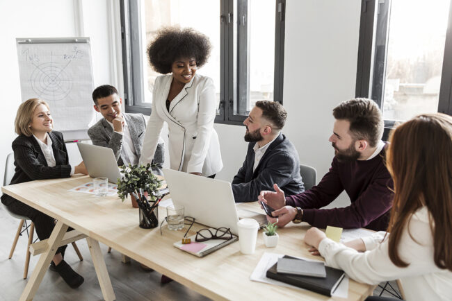 Reunião de negócios.